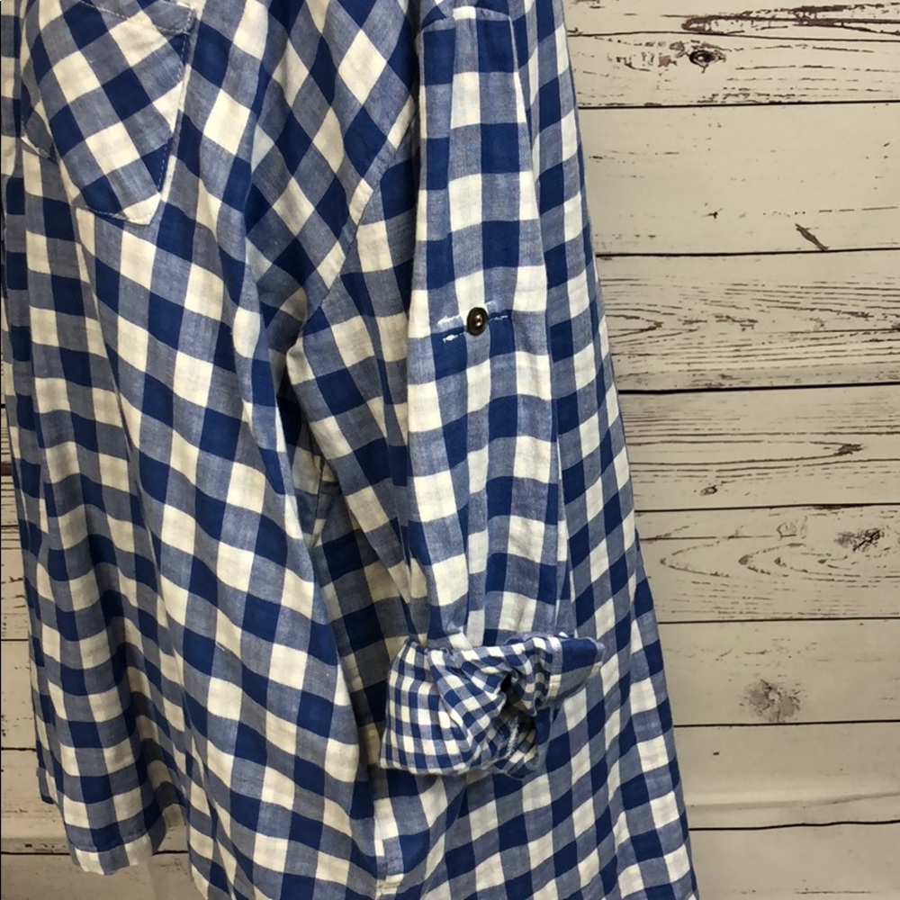 Blue and white checked tunic - Picture 3 of 7